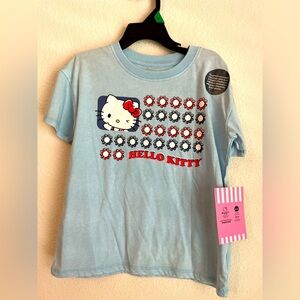 Hello Kitty Girls Light Blue Short Sleeve Tee size 5T-NWT
